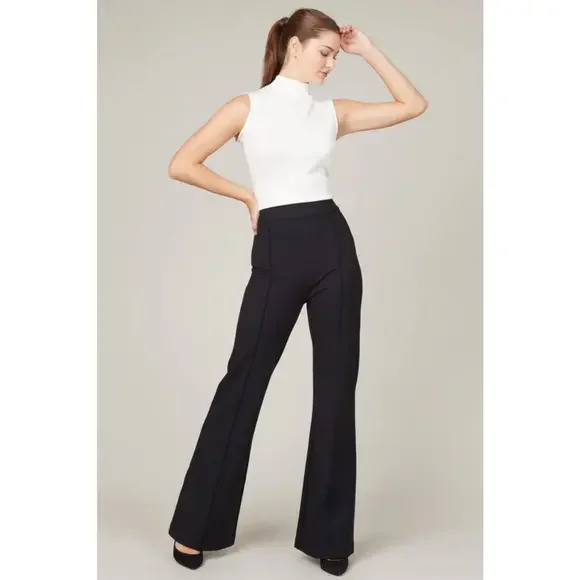 Spanx High Rise Flare `The Perfect Pant` in Black - Picture 1 of 5